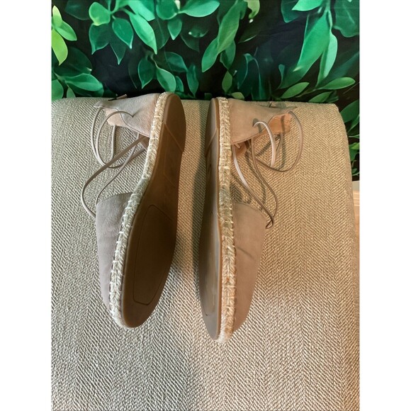 🥿 Eileen Fisher Tan Nubuck Espadrille Flats – Zip Back – Size 9 - Picture 6 of 7